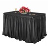 6ft Black Table Skirts for Rectangle Tables Polyester Desk Skirt
