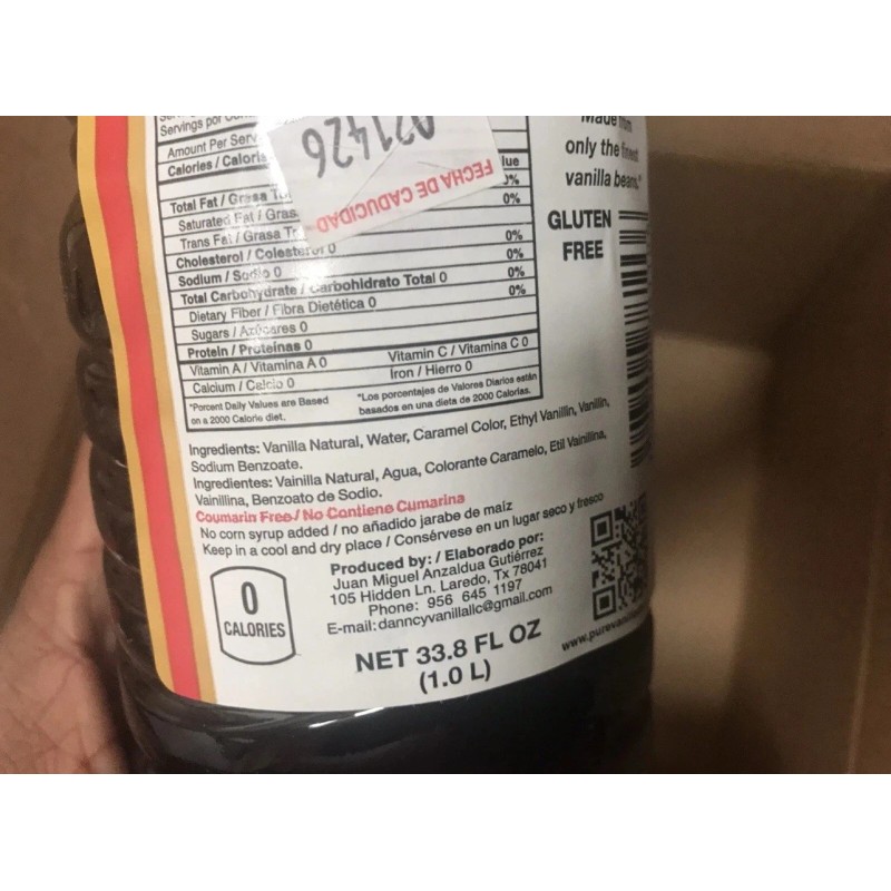 Danncy Four (4) Danncy Pure Mexican Vanilla Extract - Dark