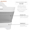 MontNorth Collapsible Wash Basin 9L, Foldable Dish Tub with Drain