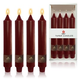 Red Taper Candles Sticks Unscented 9 inch Tapered Candle Ideal as Dinner Smokeless Long Burning Candlesticks for Weddings Dinner Party Home Decor