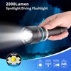 LetonPower Tynny-16sx 2000 Lumens Dive Lights Scuba Diving, 5 Modes