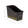 Teacher Black Confetti Plastic Book Bins - 6 Pack