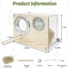 PINVNBY Transparent Acrylic Parakeet Nesting Box Budgie Breeding Box Bird