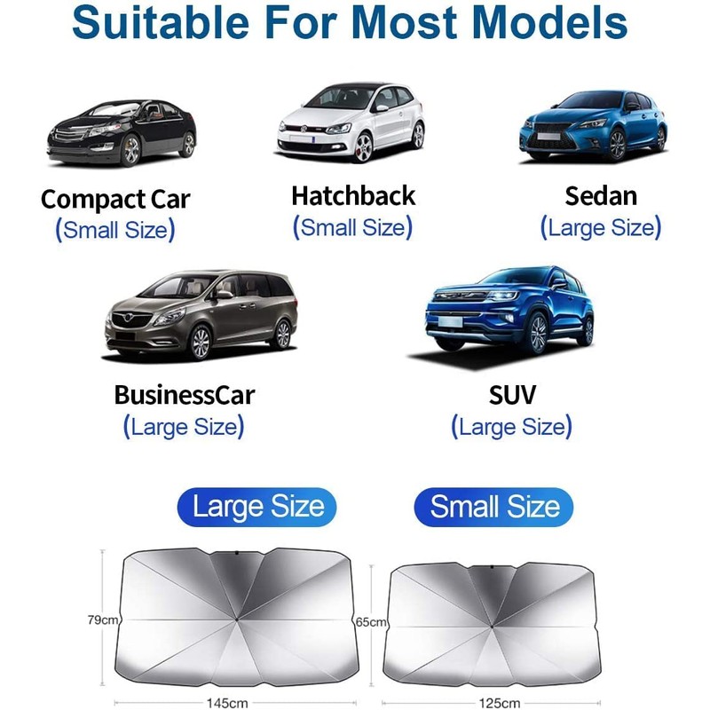 helloleiboo Car Windshield Sun Shade UV Rays and Heat Sun