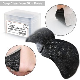 Charmonic 100 tiras de poros removedoras de puntos negros, limpiador instantáneo de poros, tiras de carbón para la nariz para puntos negros para el área de la nariz, puntos negros y aceite facial