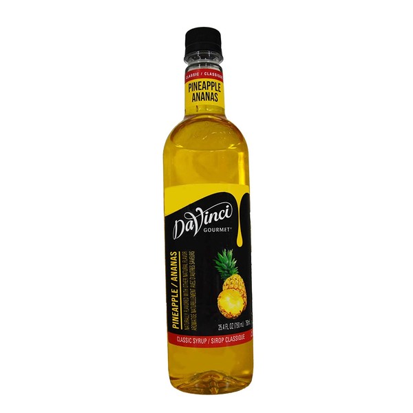 DaVinci Gourmet Classic Pineapple Syrup, 750 mL Plastic Bottle