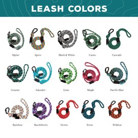 Wilderdog Climbing Rope Small Carabiner Dog Leash - Cascade - 5 ft