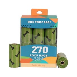 Merbary Biodegradable Dog Poop Bag 270 Counts (18 Rolls) - EPI Degradable Dog Waste Bags - Large Pet Waste Bags for Doggy (Unscented)