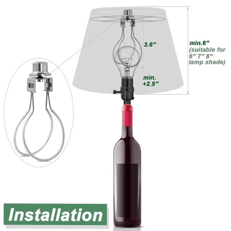Lamp Shade Light Bulb Clip Adapter,Lamp Shade Holder with Cap