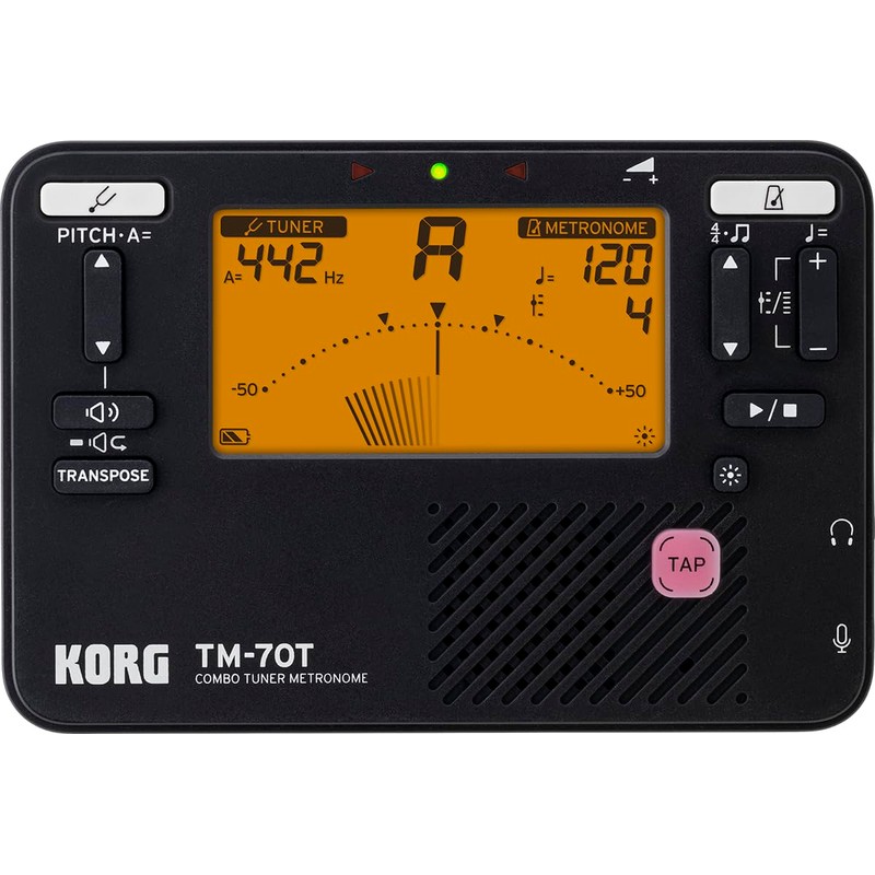 Korg TM-70T Tuner and Metronome w/ Sound Out Mode, Transpose