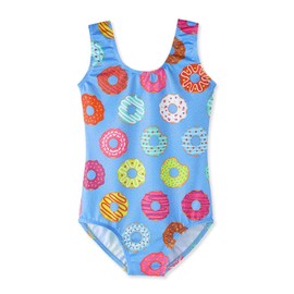 HOZIY - Maillot de gimnasia para niñas y niños pequeños sin mangas para bailar estampado, Donas sin mangas, 9-10 Años