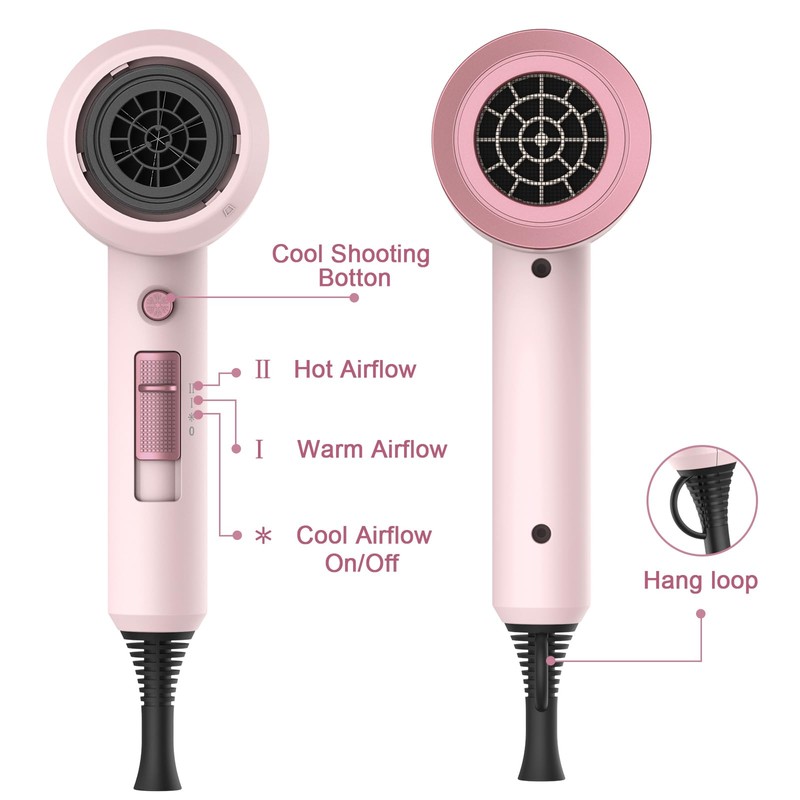 Slopehill Professional Ionic Hair Dryer, Powerful 1800W Fast Drying Low