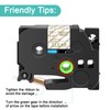 NineLeaf TZe-M34 Label Tape 12mm 0.47 Laminated Matte Clear TZM34