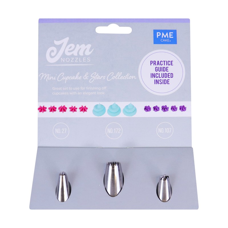 PME NZ1007 Jem Nozzle Set - Mini Cupcakes & Stars