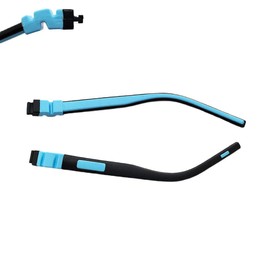 Glasses Replacement Leg Silicone Eyeglasses Arms Accessories Anti-Slip Child Glasses Leg Replacement Repair Kit (Black Blue) ﻿