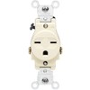Leviton 15-Amp, 250-Volt, Narrow Body Single Receptacle, Straight Blade, Commercial