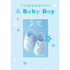 Piccadilly Greetings Traditional Baby Card Baby Boy - 7 x 5 inches