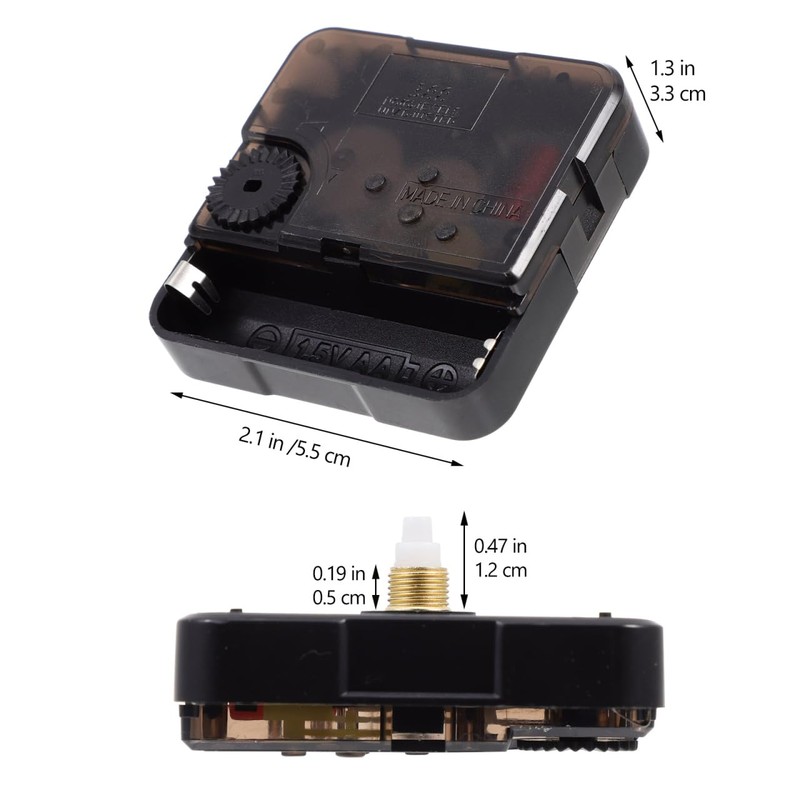 Healifty Quartz DIY Wall Clock Movement Mechanism, Battery Operated, Black,