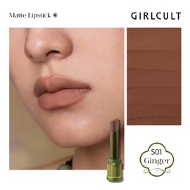 GIRLCULT Matte Lipstick – Long Lasting Velvet Finish, Smudge Proof & Lightweight Lipstick for Women, Transfer Proof One-Swipe Color, Gift for Her (S01)