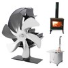 Stove Fan 6 Blades Fireplace Fan Heat Powered Fast Wind
