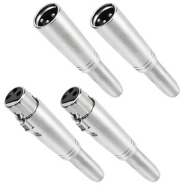 Togconn 1/4" TRS to XLR Adapter Pack - 2x 1/4" Female to XLR Male/Female Adapters