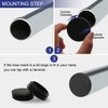 sourcingmap 1 7/8" 48mm OD Plastic Round Tube Ribbed Inserts