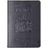 Porta pasaporte español, portadocumentos de piel vaca, tarjetero retro for