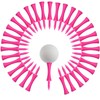 Lyntrioris 50Pcs Vibrant Pink Golf Tees – Eco-Friendly Plastic Design