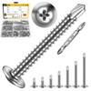 Mywish 155 Pieces #8x1/2, 5/8", 3/4", 1", 1-1/4", 1-1/2", 2"