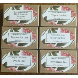 Begonia Botanicals Soaps 6 Bar Assortment Pack 4 Oz Bars Organic Ingredients