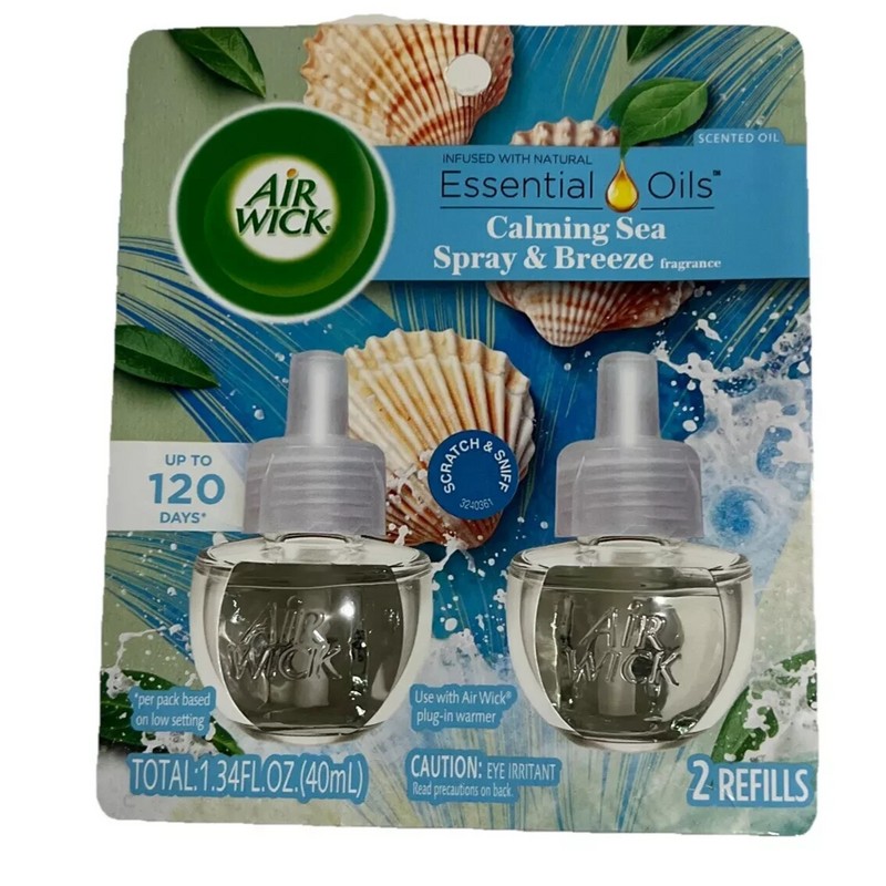 Air Wick Plug-in Scented Oil 2 Refill Calming Sea Spray
