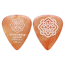 MASTER 8 JAPAN IFU-TD088 INFINIX-U TEARDROP with Hard Grip 0.03 inch (0.88 mm) Guitar Pick x 10