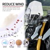 Motorcycle Windshield Deflector with Bracket Double Bubble Windscreen Fit for