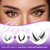 Manga Lash Clusters Anime Eyelash Clusters Wispy 231Pcs D Curl
