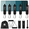 Retrospec Train Resistance Bands Set (5pc) Workout Bands w/Handles, Door