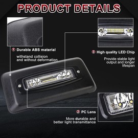 MOVOTOR Bumper Guards Pad with LED Lights 300% Brighter Replacement Inserts End Caps for 2018-2020 Ford F150