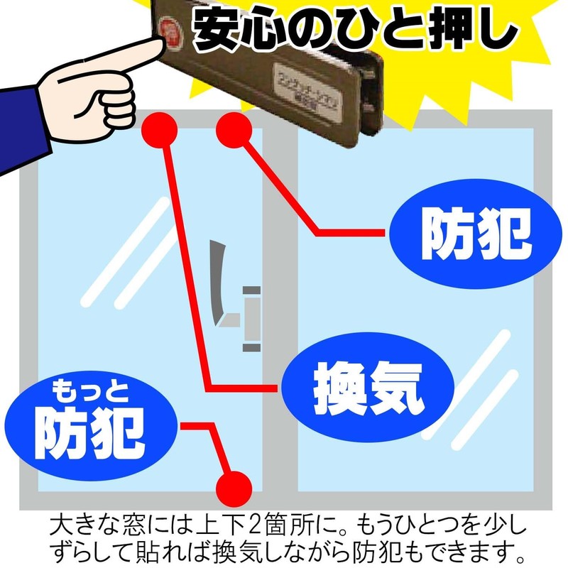 Waki Sangyo Auxiliary Lock Sash Lock Security Disaster Evacuation Window