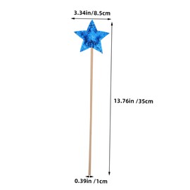 Kisangel 4pcs Star Design Fairy Wands Decorative Handheld Props for Birthday Parties Holiday Celebrations and Cosplay Lightweight and with Craftsmanship