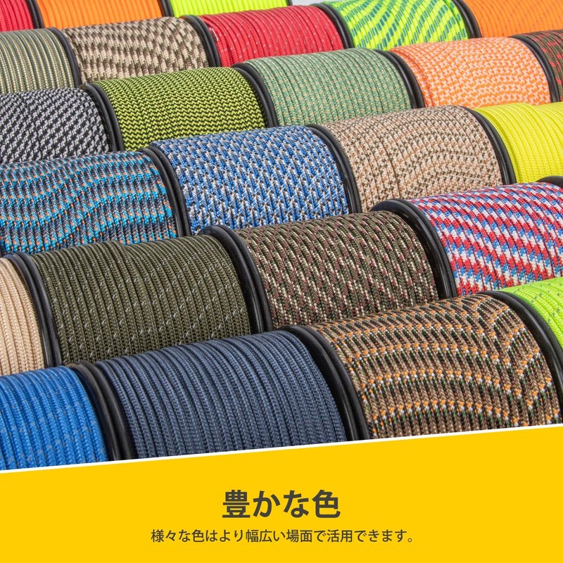 Brotree Paracord 0.1 inch (3 mm), 3 Cores, Guy Rope,