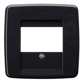 Kopp UAE Cover for UAE Junction Box and Data Socket with Angled Outlet, Suitable for 1-2 Connections with Mounting Screw M2.5 x 12 mm, Rivo Anthracite, 339515082