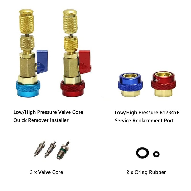 Riloer AC R134A R1234YF Valve Core Tool, Copper Aluminium Alloy