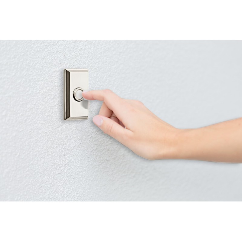 Baldwin 4860 3" x 1-1/2" Illuminated Rectangular Door Bell from