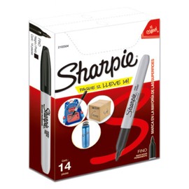 Sharpie Marcadores Permanentes, Punta Fina, Negro, Pague 12 Lleve 14 Piezas, 2102504