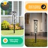 ASOMST Solar Address Sign, Lighted House Number Waterproof, 3-Color LED