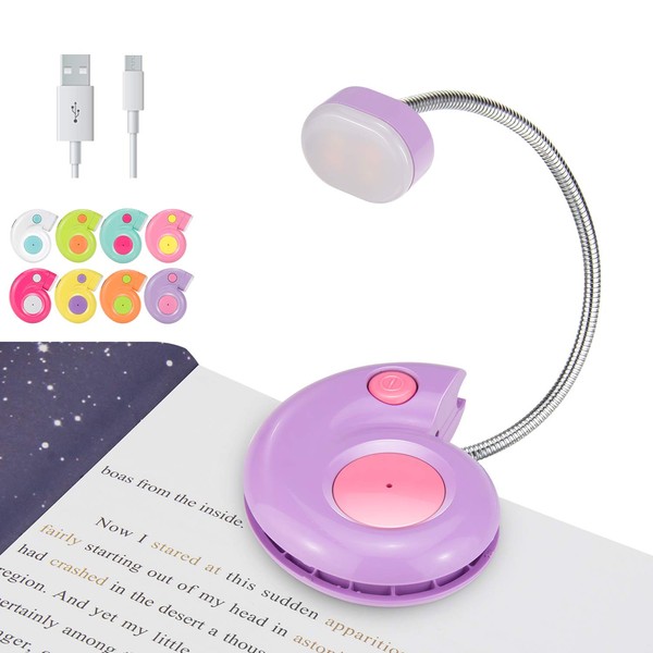 LUXSWAY Rechargeable Book Light for Reading, 3 Brightness Levels, Portable