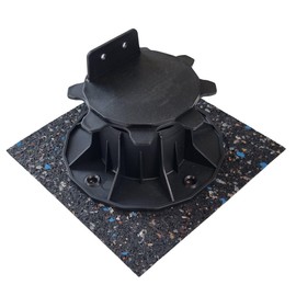 diconfa 4 x Rubber Granulate Patio Pads 200 x 200 mm, 3 mm Thick // Selectable: Thickness 3 mm to 15 mm – Quantity: 1 to 300 Pieces // Rubber Underlay Plate Bearing Stilt Bearing Terrace Construction