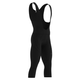 DHERA Men Cycling Padded Bib Shorts 3/4 Length Pants Compression, Colour-Black, Size-XXL