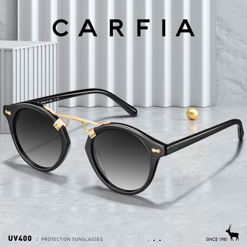 CARFIA Elegant Women's Polarised UV400 Sunglasses for Small and Narrow