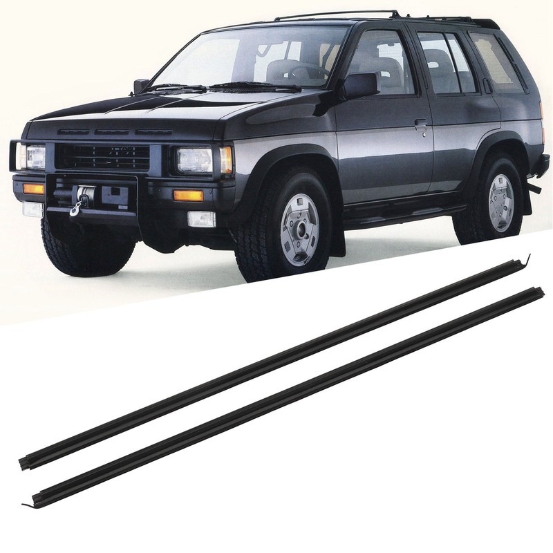 2Pcs Car Weatherstrip Window Seal 80821 01G00 Black Reliable Rugged