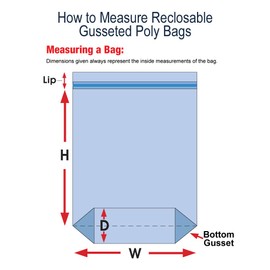Aviditi PB3930 Gusseted Reclosable Poly Bag, 9" Length x 6" Width x 2" Height, 2 mil Thick, Clear (Case of 1000)